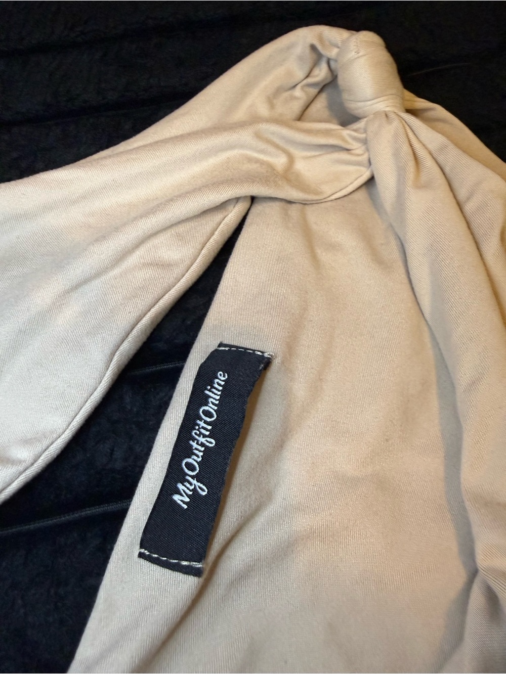 One-Shoulder Cutout Maxi Dress in Light Cream - Picture 2 of 3